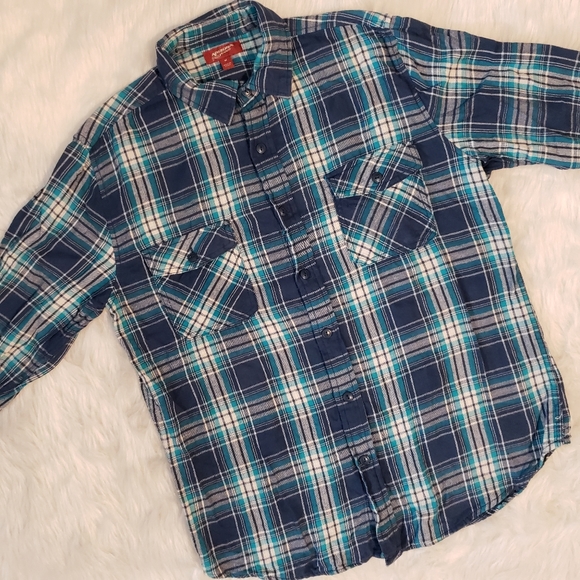 Arizona Blue Flannel / Plaid Button Down - Picture 1 of 10